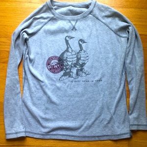 Eddie Bauer thick knit , great geese print!